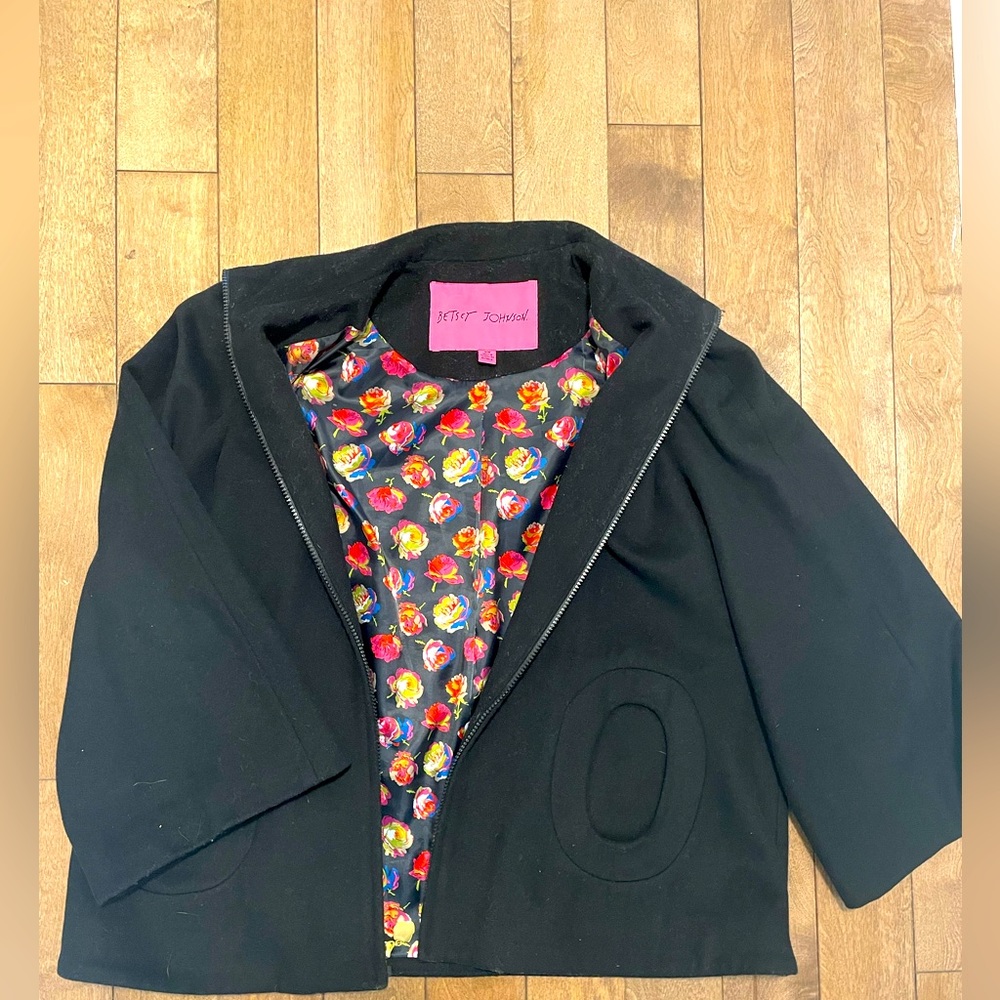 Betsey Johnson bat wing coat